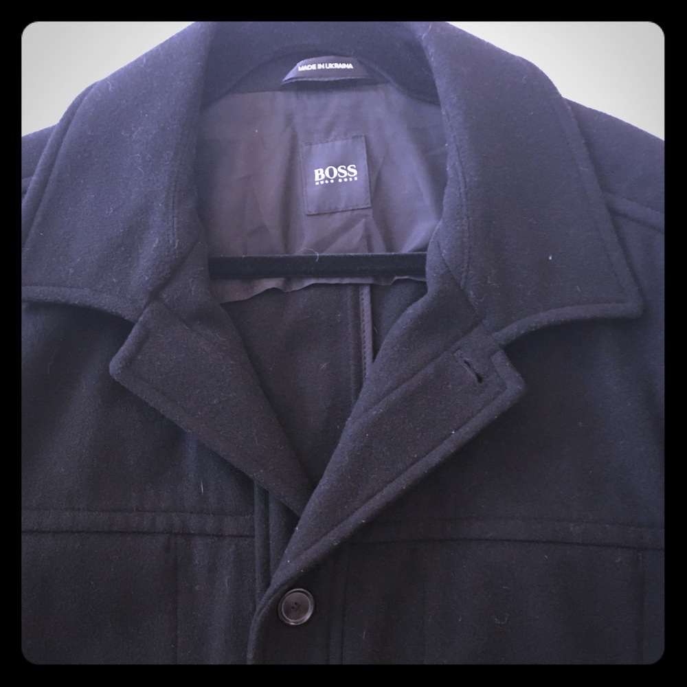 Hugo Boss Black winter coat cashmere wool size L